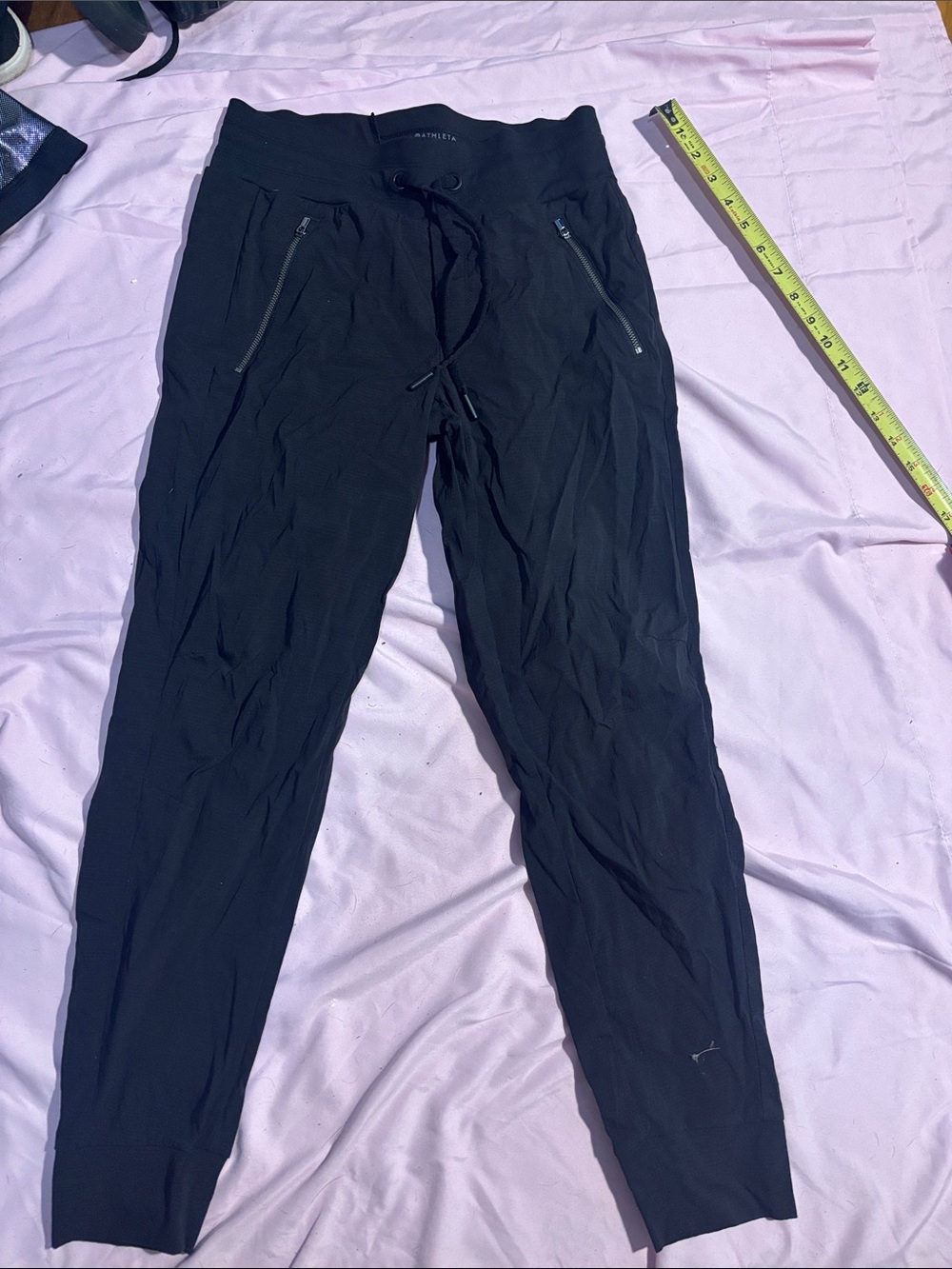 Athleta Black Women's Performance Joggers with Zip Pockets